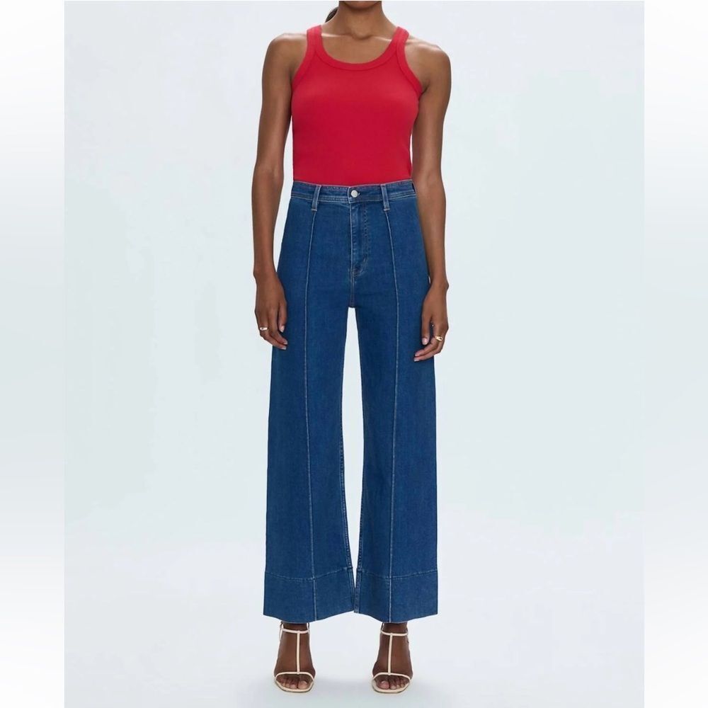 NWT Pistola - Penny Pintuck Ankle Jeans High Rise Wide Leg
